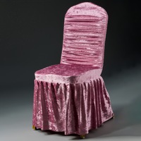 Housse de chaise extensible de luxe en velours Laiyue, durable, antidérapante, sans plis, épaisse, pour mariage et banquet, 100+ utilisations industrielles à la machine
