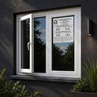 CHANGYI Fenêtre à battant moderne style néo-zélandais en UPVC, cadre en acier et plastique, fonction coupe-vent, idéale pour hôtels
