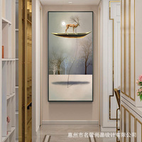 Décoration Murale Hôtelière et Résidentielle en Gros : Impressions Abstraites de Paysages, Scènes de Montagnes Dorées, Peintures Contemporaines en Porcelaine Cristalline