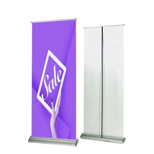 Expositor enrollable retráctil personalizado, ligero y portátil, de 85*200 cm, con marco de aluminio, fácil de desmontar y reciclable, para ferias comerciales. - Product Image 1