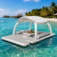 Bateau gonflable de luxe en PVC avec auvent pare-soleil pour piscine, lac, océan, fête, loisirs