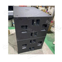 SUB-218 2x18 pouces 1600W Caisson de basses actif Haut-parleur de basses Système de sonorisation DJ Double caisson de basses de 18 pouces