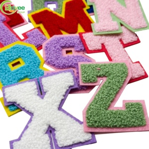 Wholesale Custom Self-Adhesive 3D Logo Chenille Embroidery Patch Chenille Letter Iron on Patches for Hats Hoodie - Product Image 3