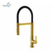 Robinet d'eau pour évier, tuyau Flexible chromé, robinet de cuisine monté sur le pont