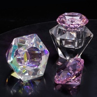 Gobelet en verre acrylique cristal diamant avec couvercle, outils d'art, coupelle Dappen pour monomère à ongles