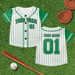 Camisetas de béisbol juveniles personalizadas para fanáticos del softbol, ropa deportiva para niños con número de nombre de equipo de club personalizado, patrón en blanco - Product Image 1