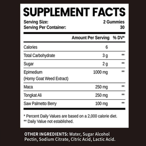Grenzüberschreitend Bevorzugte Männergesundheit Natürliche Energie Ausdauer-Steigerung Keratin Ziegenkraut Gummis - Product Image 5
