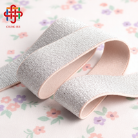 Bande élastique tissée de 1 à 4 cm, dorée et argentée, à paillettes métalliques, pour la couture de vêtements et de ceintures de pantalon