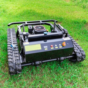 Tondeuse à gazon industrielle sans fil télécommandée sur chenilles 15HP 450CC 4 temps à essence, débroussailleuse pour pentes réglable 20-180mm - Product Image 3