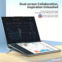 Laptop Gaming Layar Sentuh Ganda 16+16 inci Berkualitas Tinggi Intel Core I5-12450H Generasi ke-12 Baru 2026 Keyboard Inggris Seri Bisnis