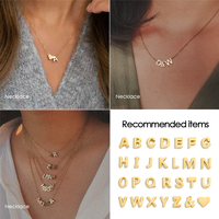Pendentif EMANCO en acier inoxydable style minimaliste, 26 lettres, pour bijoux DIY, accessoire de mode pour le quotidien, vente en gros, dropshipping
