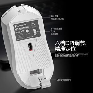 SmailWolf Gaming <b>Mouse</b> 20000Dpi 1000Hz <b>Wireless</b> Tri Mode <b>For</b> Pc <b>Laptop</b> - Product Image 2