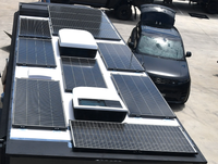 Panneau solaire fixe en verre 250W 12V 24V, cadre noir, module solaire rigide hors réseau pour caravane, camping-car, remorque, motorhome