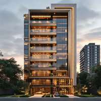Edificio Metálico Ofrece Apartamentos con Estructura de Acero Personalizada, Piezas Prefabricadas y Buen Rendimiento Antideformación