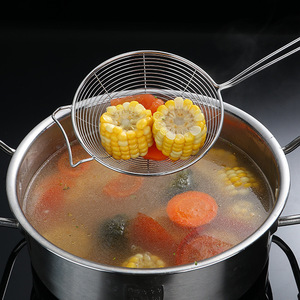 Passoire de cuisine en acier inoxydable avec crochet, 4 tailles, pour hot pot, friteuse, four, lavage à la main uniquement - Product Image 2