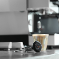 Thermomètre analogique pour café et lait, sonde en acier inoxydable, à clipser, Celsius Fahrenheit, pour Espresso Barista Kitchen