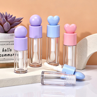 Tube de brillant à lèvres Love-Type, conteneur cosmétique transparent vide pour rouge à lèvres, blush, brillant à lèvres avec grande brosse