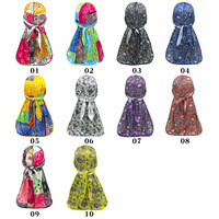Durags soyeux pour hommes Bandanas Turban chapeau perruques Doo hommes Satin Durag chapeaux bandeau cheveux accessoires Extra longue queue Durags