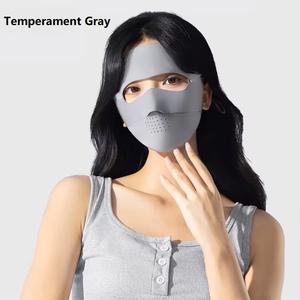Couverture complète du visage glace soie masque solaire <span class=keywords><strong>voile</strong></span> UV visage kini respirant masque solaire - Product Image 6