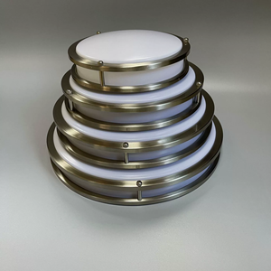 Hızlı teslimat çift halka tavan lambası 3CCT değiştirilebilir yüzeye monte dim nikel LED tavan ışık - Product Image 4