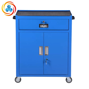 <b>Filing</b> Cabinet Heavy Duty Metal Rolling Tool Chest with Lockable Drawer & Cabinet | Industrial <b>Storage</b> Trolley - Product Image 1