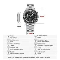 Montres pour hommes PAGANI DESIGN PD-1701, marque haut de gamme, chronographe automatique à quartz, étanche, sport, acier inoxydable, Relogio