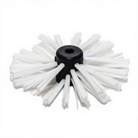 Brosse de nettoyage de tuyaux d'égout en fibre synthétique industrielle TDF Premium avec revêtement Picote, personnalisation OEM, 2 diamètres, manche en plastique