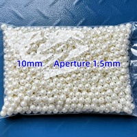 Perles rondes brillantes en ABS de qualité AAA, 4-14 mm, blanc cassé et blanc, 500 g/sac, en vrac pour la fabrication de bijoux, en provenance du Zhejiang