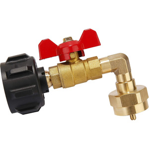 Joint de gonflage de bouteille de propane de camping d'une livre nord-américain avec robinet à tournant sphérique <span class=keywords><strong>adaptateur</strong></span> de bouteille de gaz en laiton QCC1 - Product Image 4