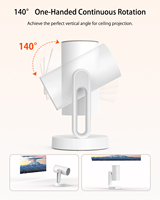 Système Google-TV certifié, mini vidéoprojecteur LED portable, résolution native 1080P Full HD, 2+16G WiFi 6 BT 5G, mini vidéoprojecteur avec lumière nocturne