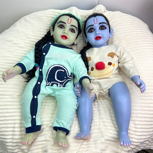 Poupée Reborn en Silicone Bébé Krishna, Murti <span class=keywords><strong>Bal</strong></span> Gopal en Silicone Solide pour Cadeau de Janmashtami, Poupée d'Art de Collection Ndia - Product Image 2