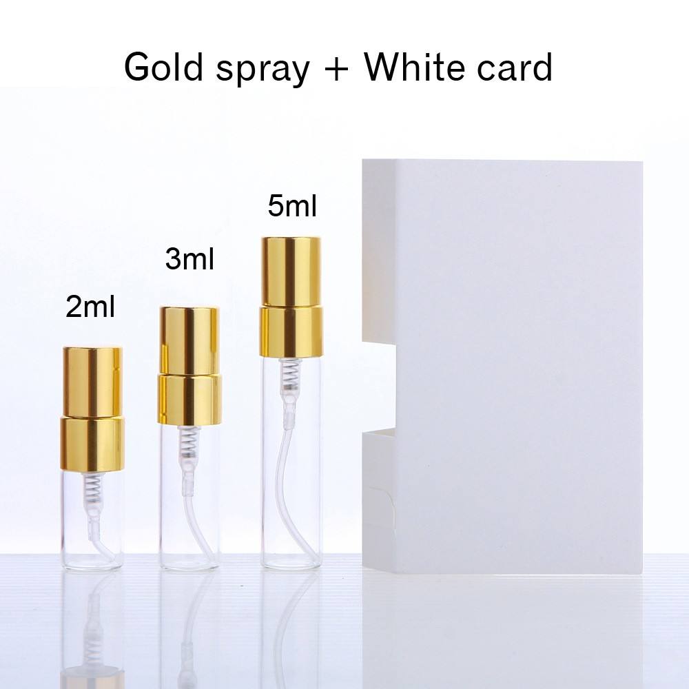 With gold sprayer + white paper card