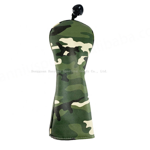 Golf Club Headcovers Driver Fairway Wood Hybrid Ut Camuflaje PU Leather Club Cover Protect Custom Green 135UT Nylon - Product Image 3