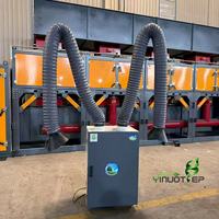 Extracteur de fumée double station 2,2 kW, purificateur de fumée à double bras pour le brasage