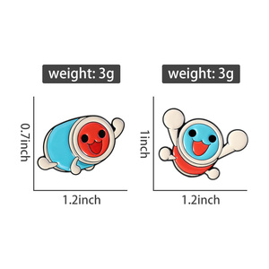 Taiko Drum Master Enamel Pin ritme berdasarkan karakter permainan musik tempel bros kerah lencana Gamer hadiah perhiasan grosir - Product Image 6
