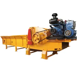 Mobile waste wood shredder wood processing machine whole tree chipper wood crusher machine