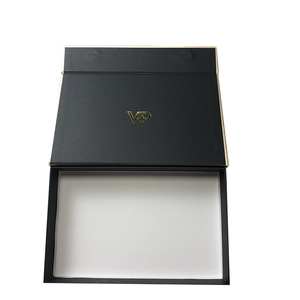 Sang trọng mở ra Hộp Quà Tặng ISO9001 cổ điển màu đen lớn từ trình bày Quà Tặng cản trở hộp để đóng gói với vàng dập logo - Product Image 4