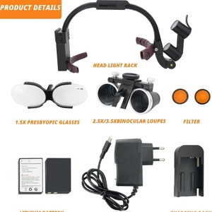 Lampe frontale LED dentaire multifonctionnelle Fencia YL-420 avec loupe grossissante 3,5X pour chirurgie, binoculaire, Classe II CE - Product Image 2