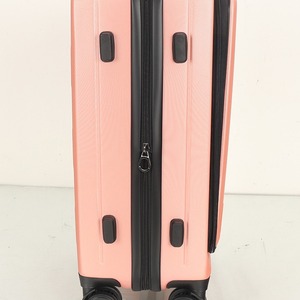 Ensemble de bagages 20 pouces à ouverture frontale, trois pièces avec serrure pour les voyages de loisirs, 4 roues, fermeture éclair, unisexe, couleur unie - Product Image 4