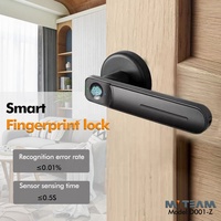 Serrure de porte avec empreintes digitales, ce verrou à mortaise sans clé s'ouvre grâce à un système de verrouillage TTLOCK, pour un appartement, le bureau ou la location