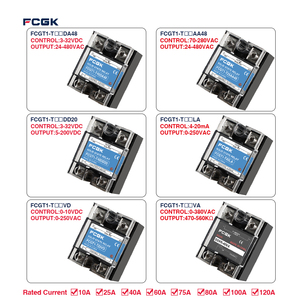Fcgk trong suốt thu nhỏ SSR-10A trạng thái rắn <span class=keywords><strong>Relay</strong></span> 25A đến 120A một pha <span class=keywords><strong>DC</strong></span> điều khiển AC hướng dẫn loại - Product Image 6
