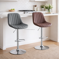 Tabouret de bar SYT 33 cm avec dossier pour bureau, zone de réception, comptoir, facile à nettoyer, pour studio, café