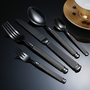 Juego de Cubiertos de Acero Inoxidable Estilo Columna Romana, 5 Piezas, Duradero, Juego de Cuchillo, Tenedor y Cuchara para Mesa Occidental - Product Image 4