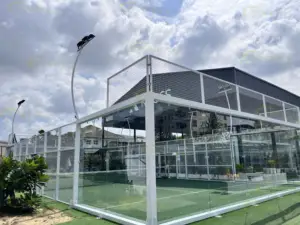 EXITO 10x20m Professional Playing Panoramic Padel Court Good Quality Outdoor Paddle Court For Sale