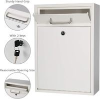 Boîte aux lettres murale en acier pour extérieur, design étanche et durable, pour usage domestique, style américain