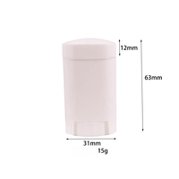 Tube de déodorant écologique rond à torsion, vide, noir et blanc, 30G 50G 75G 90G, contenant pour stick déodorant