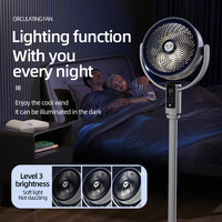 Ventilateur de table électrique USB silencieux à turbine, contrôle numérique, télécommande, oscillation, classe d'efficacité énergétique, pour camping-car, extérieur, hôtel, en plastique
