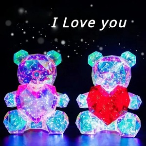 <b>Led</b> <b>Light</b> Up Teddy Bear Romantic Surprise Bear Lamp Colorful Red Heart Bear Girls Birthday Valentine'S Day Xmas Christmas Gift - Product Image 6