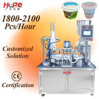 Machine de remplissage et de scellage automatique multifonctionnelle pour gobelets en verre et en plastique, yaourtières, avec haute précision