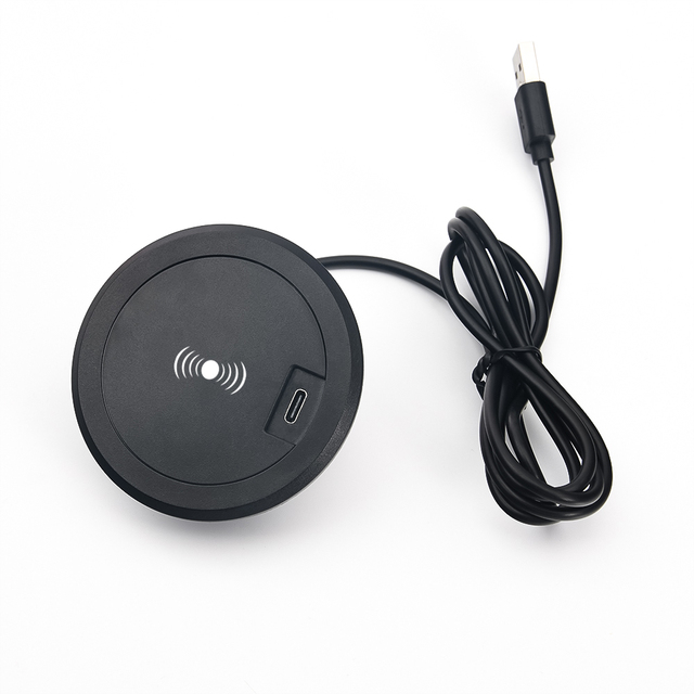 Rotatable Wireless Charger USB C Integrated Fast Charger 15W Furniture Usb Multi Charger for Cellphone